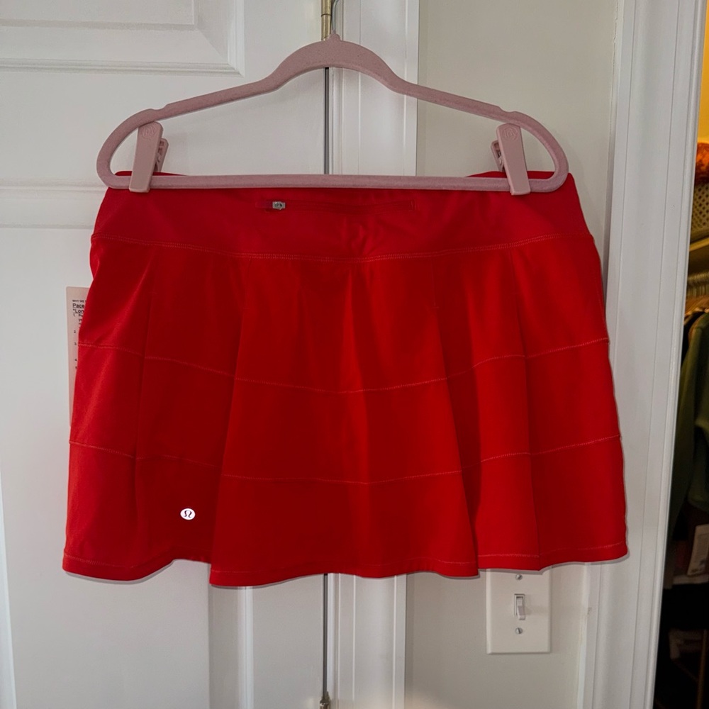 NWT Lululemon Pace Rival Mid-Rise Skirt in Hot Heat, Size 12. - Picture 5 of 10